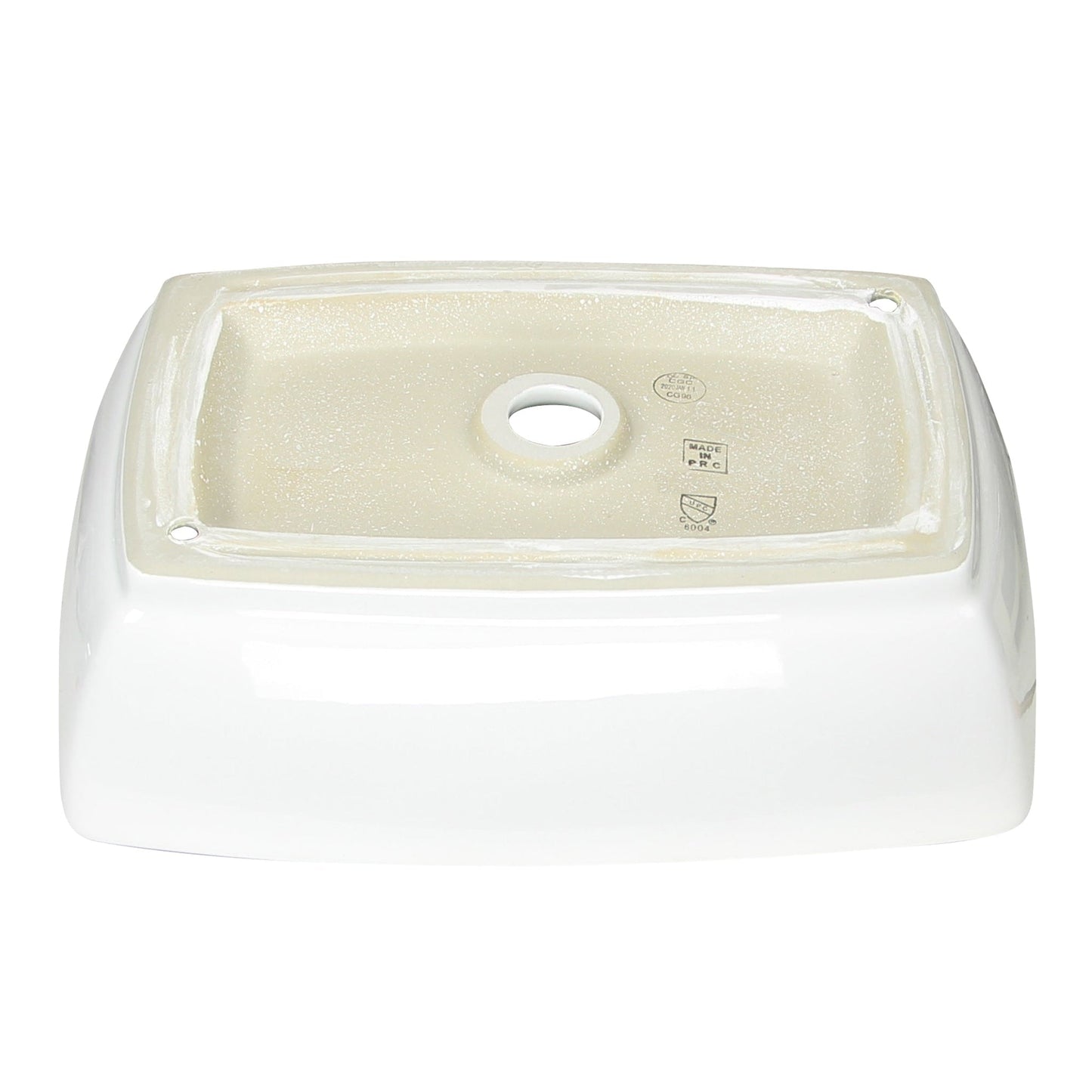 Nantucket Sinks Brant Point 19" W x 13" D Rectangular Porcelain Enamel Glazed White Ceramic Vessel Sink