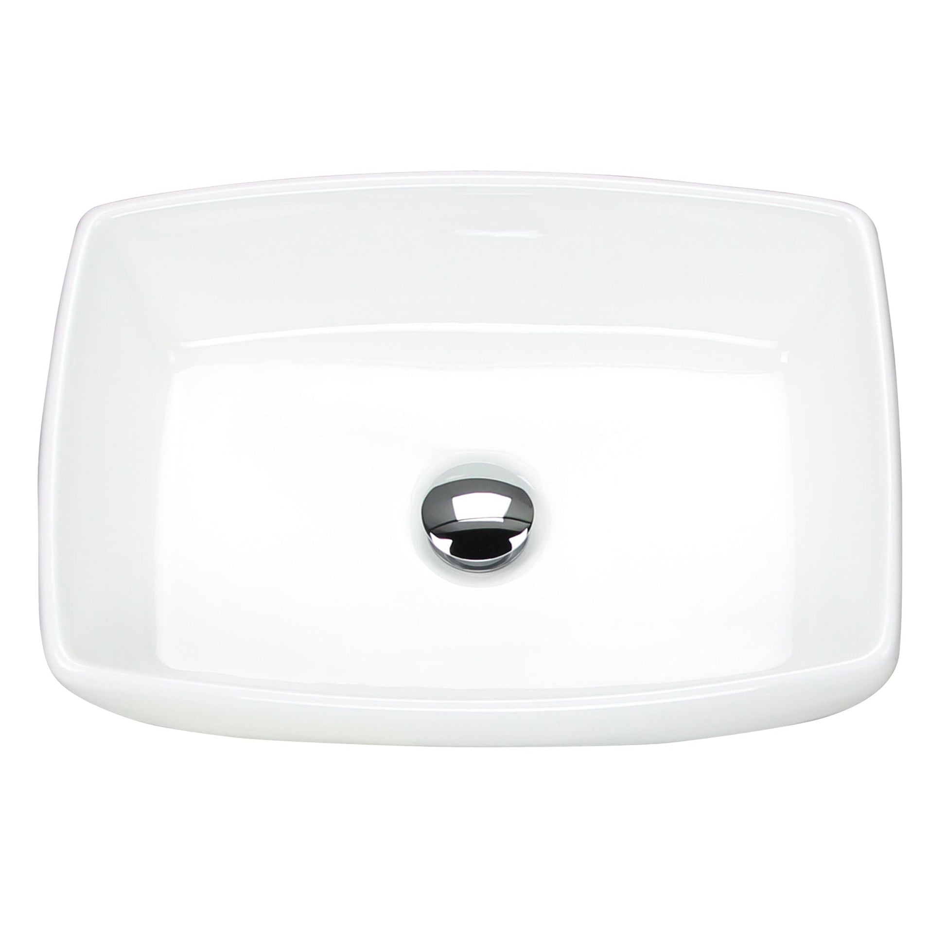 Nantucket Sinks Brant Point 19" W x 13" D Rectangular Porcelain Enamel Glazed White Ceramic Vessel Sink