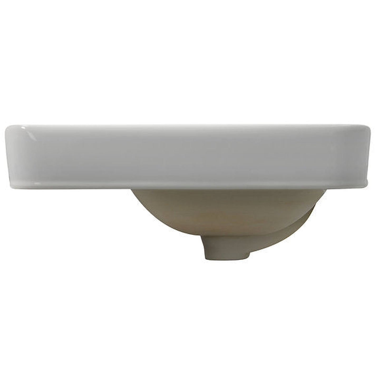 Nantucket Sinks Brant Point 23" 3-Hole Rectangular Drop-In Porcelain Enamel Glazed White Ceramic Vanity Sink