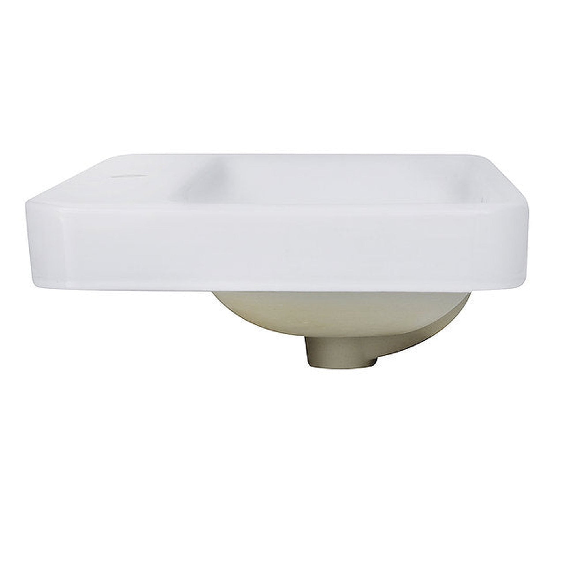 Nantucket Sinks Brant Point 23" Single Hole Rectangular Drop-In Porcelain Enamel Glazed White Ceramic Vanity Sink