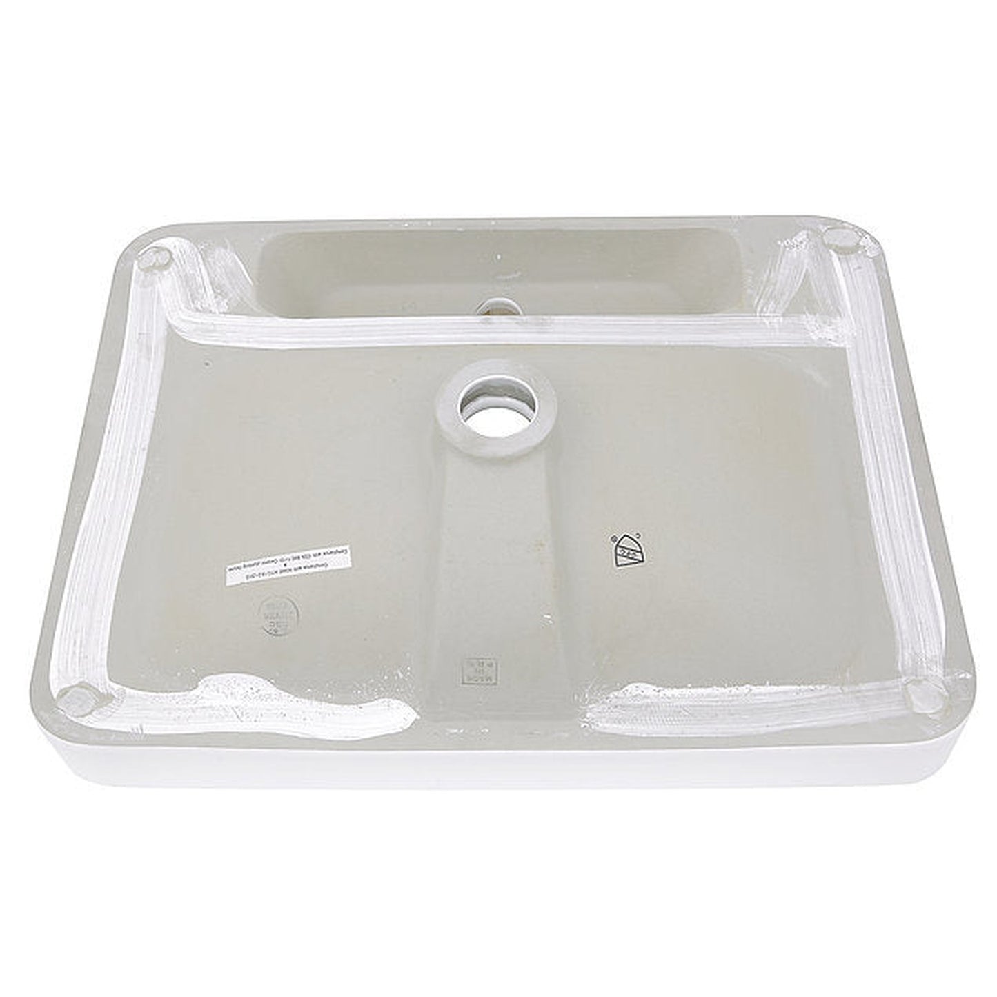 Nantucket Sinks Brant Point 23" Single Hole Rectangular Drop-In Porcelain Enamel Glazed White Ceramic Vanity Sink