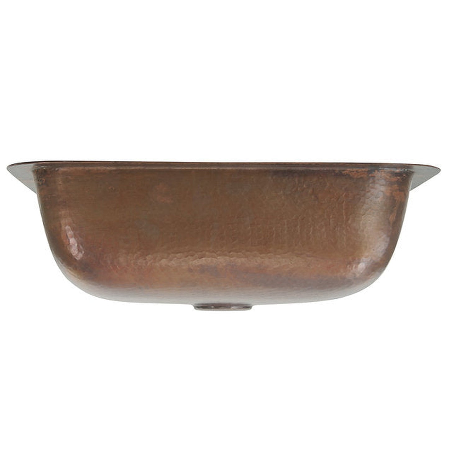 Nantucket Sinks Brightwork Home 17 W" x 14" D Rectangular Hand Hammered Light Antique Copper Dualmount Sink