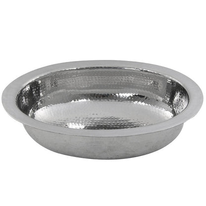 Nantucket Sinks Brightwork Home 18" W x 14" D Hand Hammered Oval Polished Stainless Steel Undermount Sink