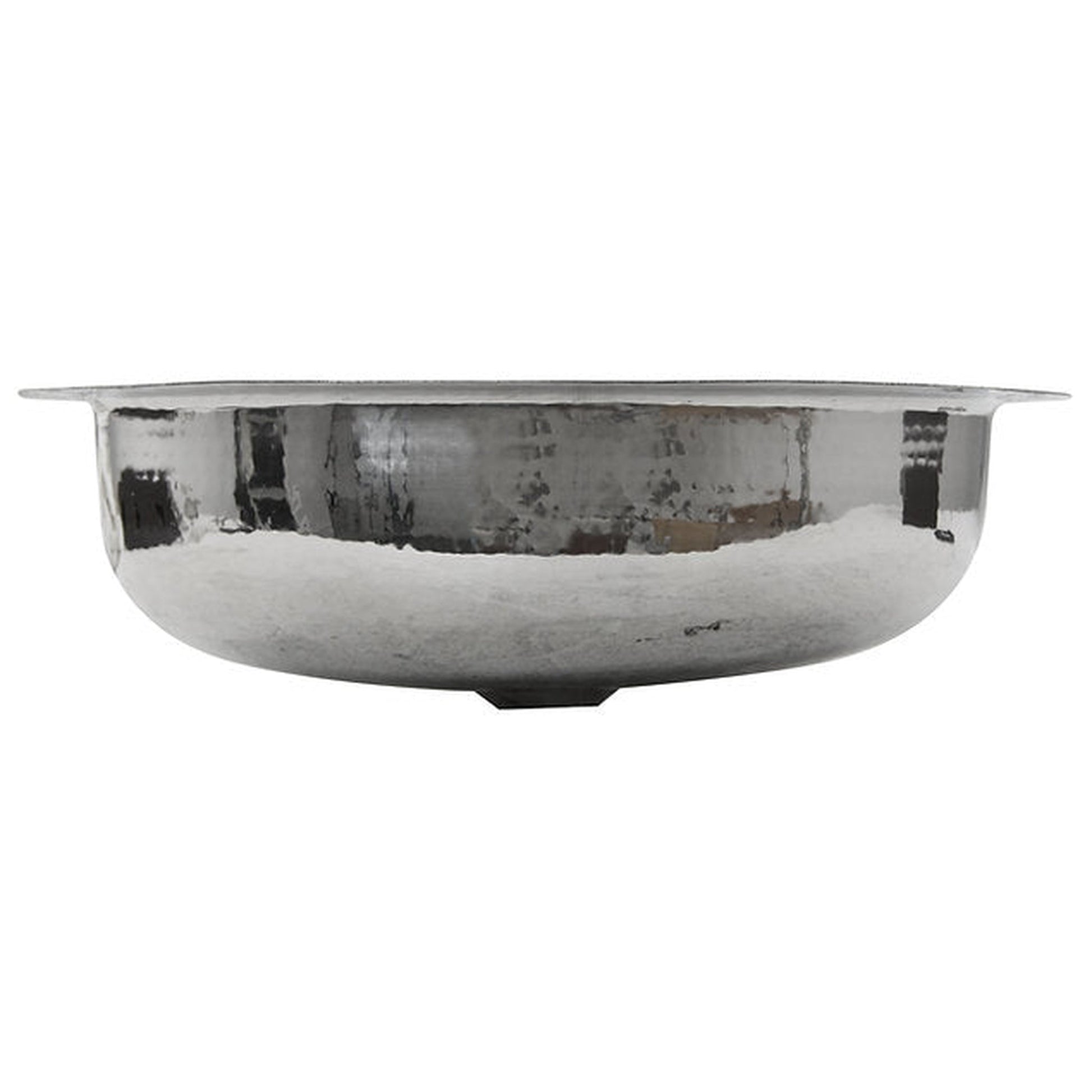 Nantucket Sinks Brightwork Home 18" W x 14" D Hand Hammered Oval Polished Stainless Steel Undermount Sink