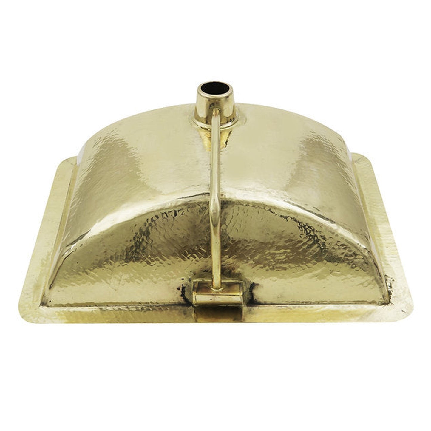 Nantucket Sinks Brightwork Home 21" W x 15" D" Rectangular Hand Hammered Polished Brass Undermount Sink With Overflow