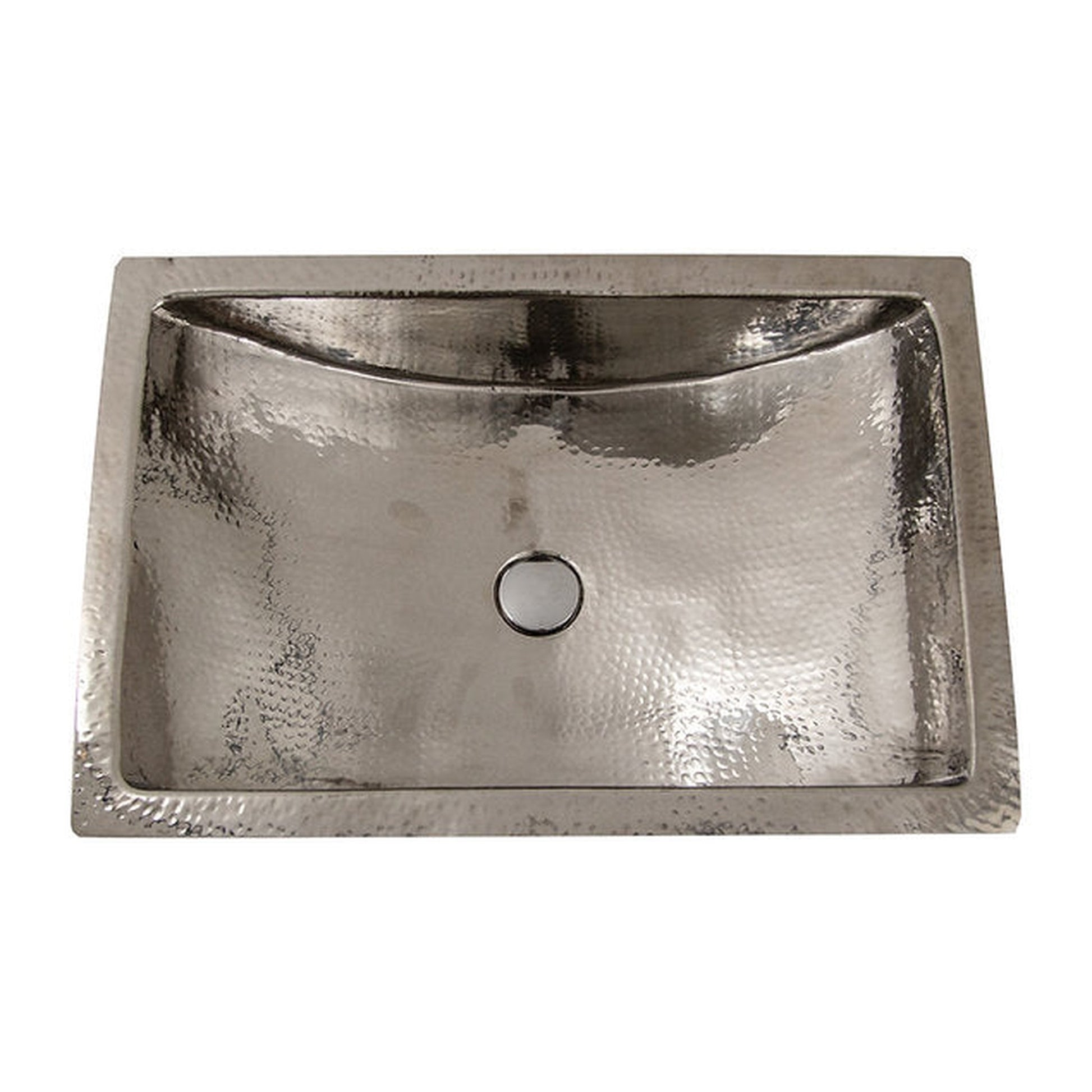 Nantucket Sinks Brightwork Home 24" W x 16" D" Rectangular Hand Hammered Polished Stainless Steel Dualmount Sink