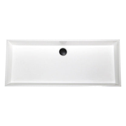 Nantucket Sinks Glacierstone 36" W x 15" D Rectangular White Vessel Sink