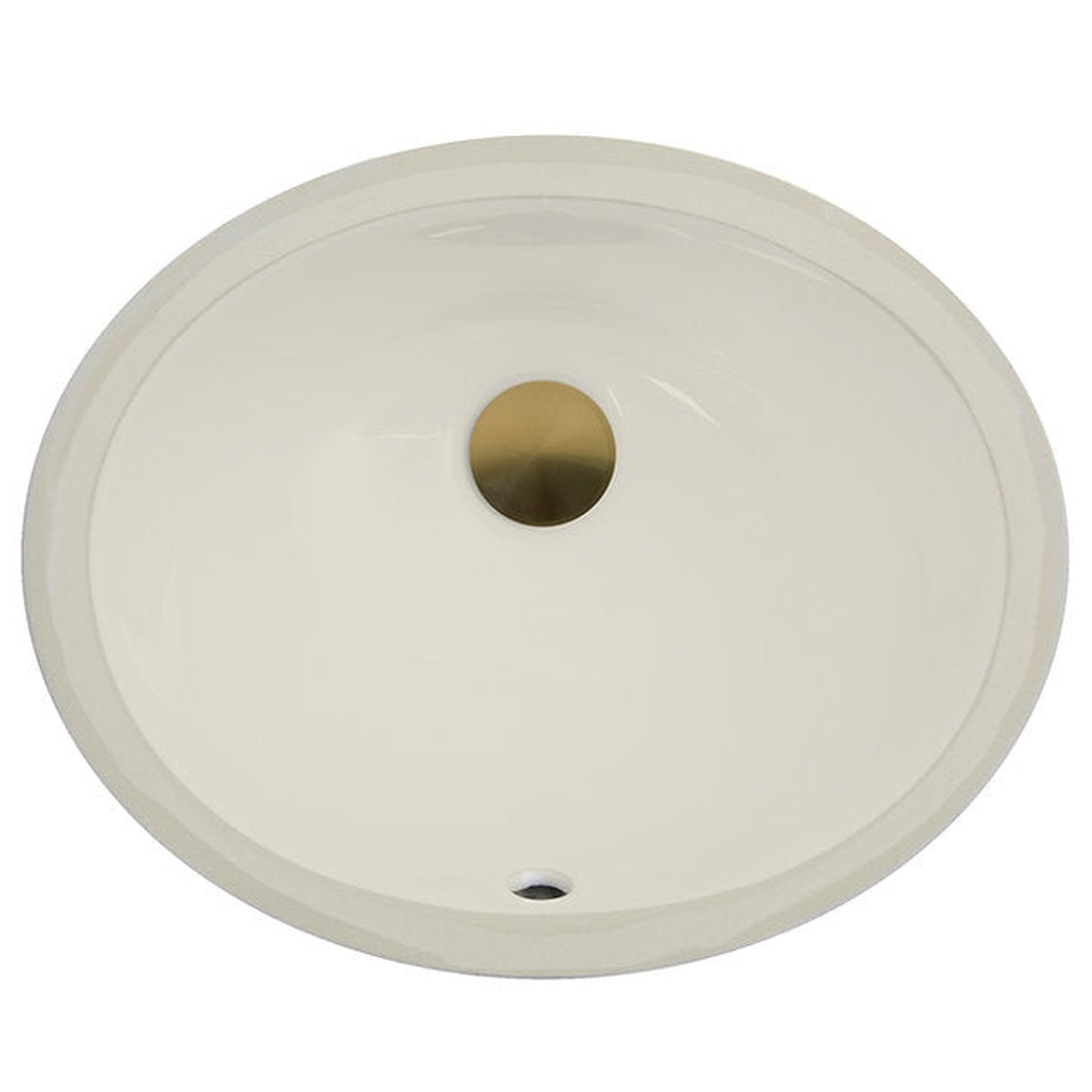 Nantucket Sinks Great Point 15" W x 12" D Oval Porcelain Enamel Glaze Undermount Ceramic Sink In Bisque With Oveflow
