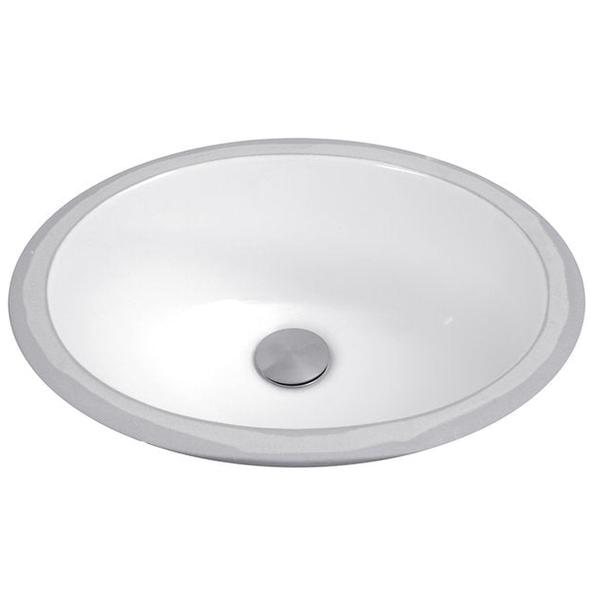 Nantucket Sinks Great Point 15" W x 12" D Oval Porcelain Enamel Glaze Undermount Ceramic Sink In White With Oveflow