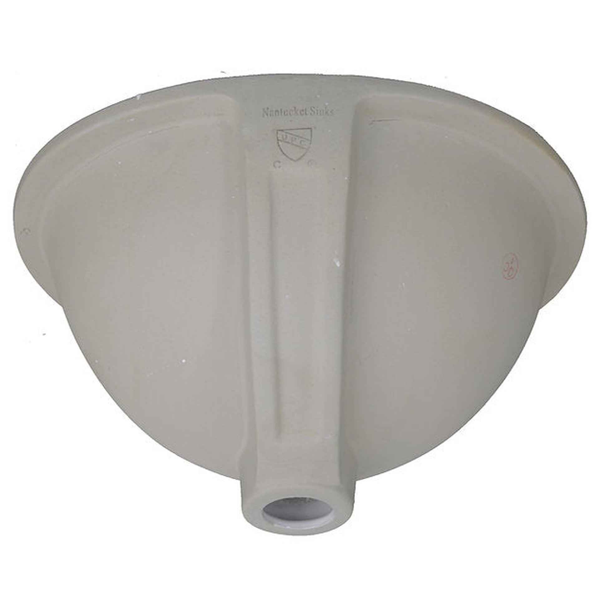 Nantucket Sinks Great Point 15" W x 12" D Oval Porcelain Enamel Glaze Undermount Ceramic Sink In White With Oveflow