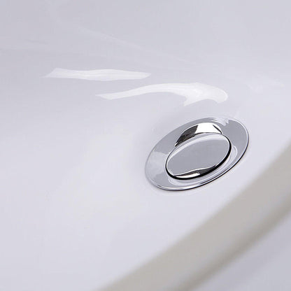 Nantucket Sinks Great Point 17" W x 14" D Oval Glazed Bottom Undermount White Ceramic Vanity Sink With Overflow