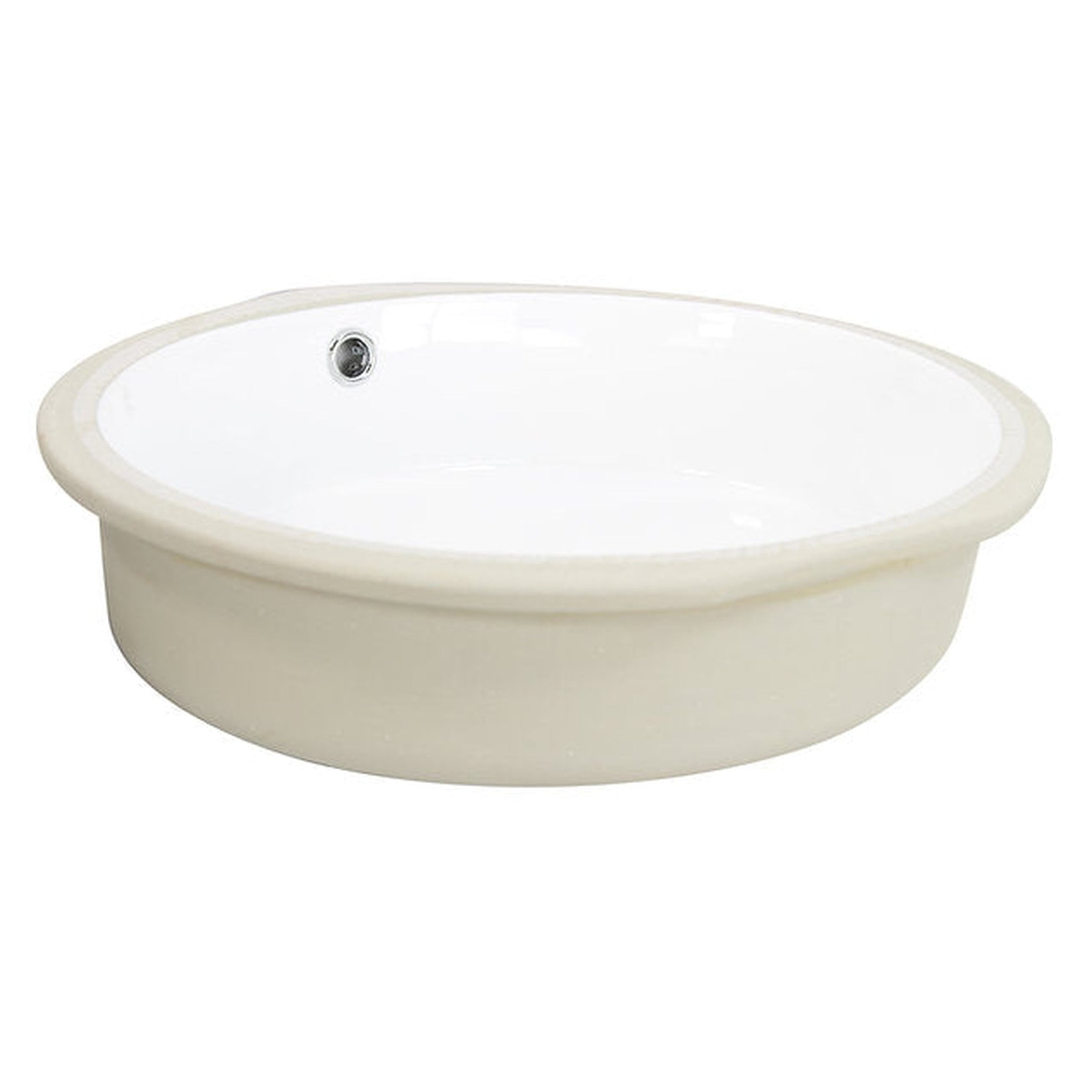 Nantucket Sinks Great Point 19" W x 17" D Oval Porcelain Enamel Glaze Undermount Ceramic Sink In White With Oveflow