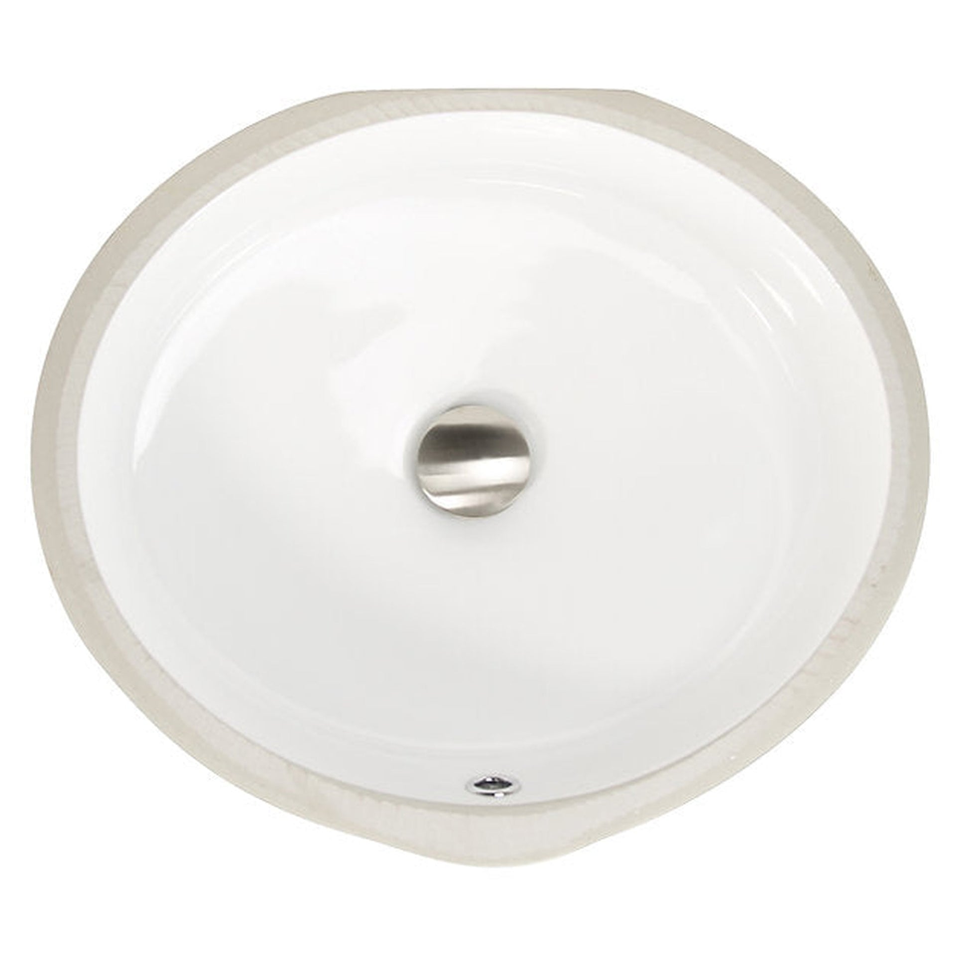 Nantucket Sinks Great Point 19" W x 17" D Oval Porcelain Enamel Glaze Undermount Ceramic Sink In White With Oveflow