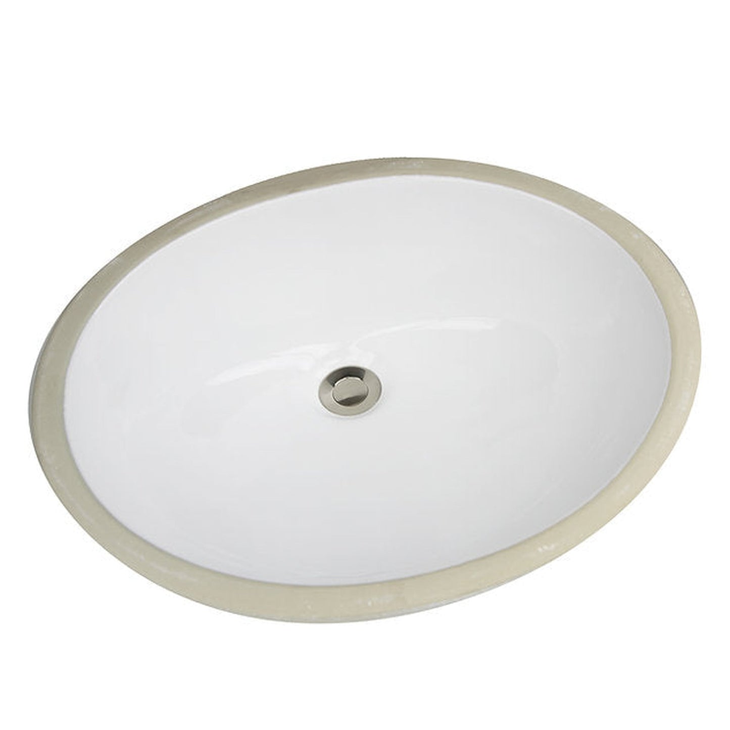 Nantucket Sinks Great Point 20" W x 16" D Oval Porcelain Enamel Glaze Undermount Ceramic Sink In White With Oveflow