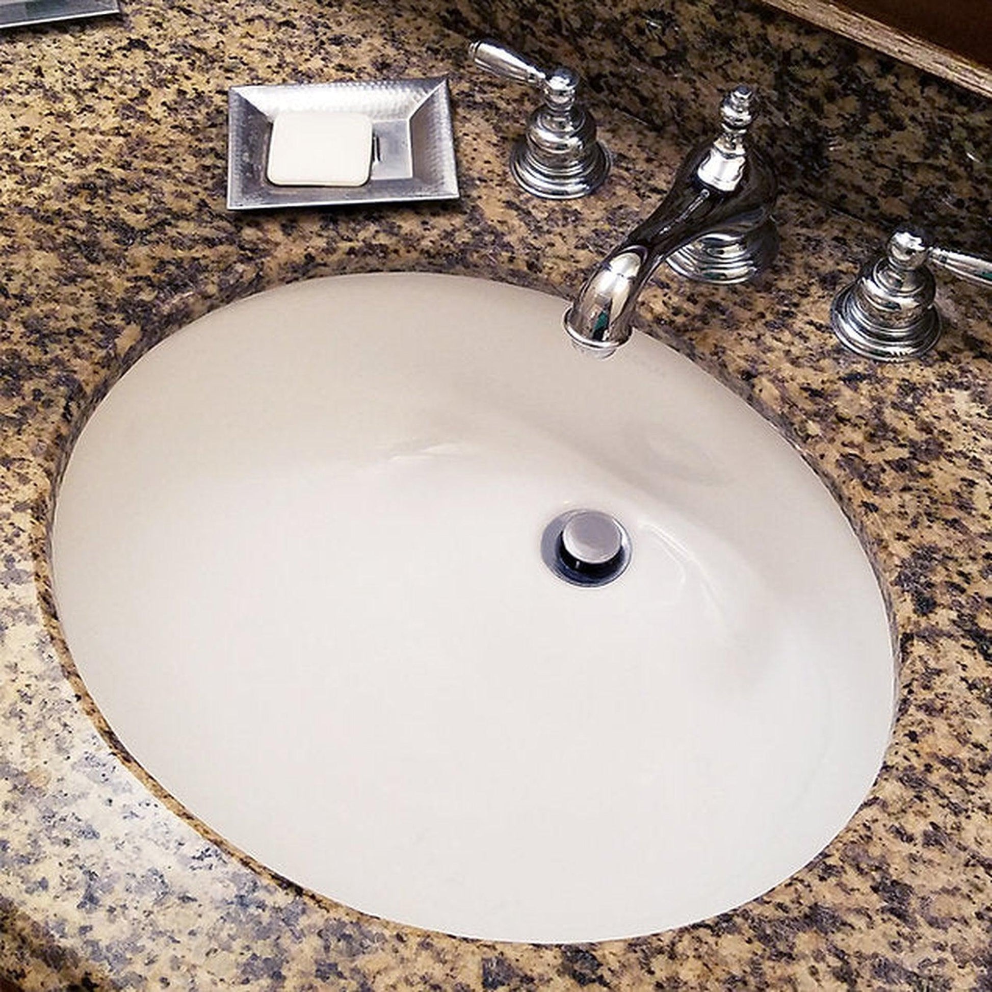 Nantucket Sinks Great Point 20" W x 16" D Oval Porcelain Enamel Glaze Undermount Ceramic Sink In White With Oveflow