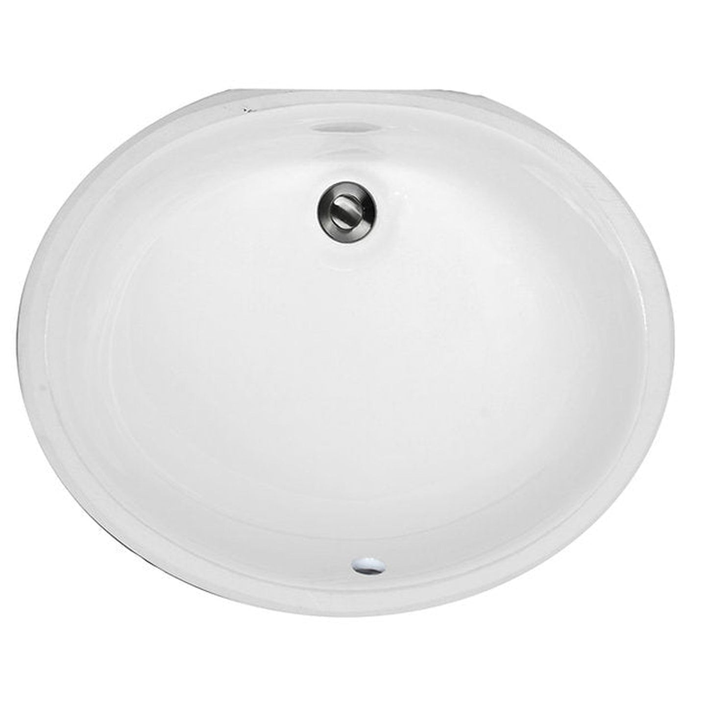 Nantucket Sinks Great Point 20" W x 16" D Oval Porcelain Enamel Glaze Undermount Ceramic Sink In White With Oveflow