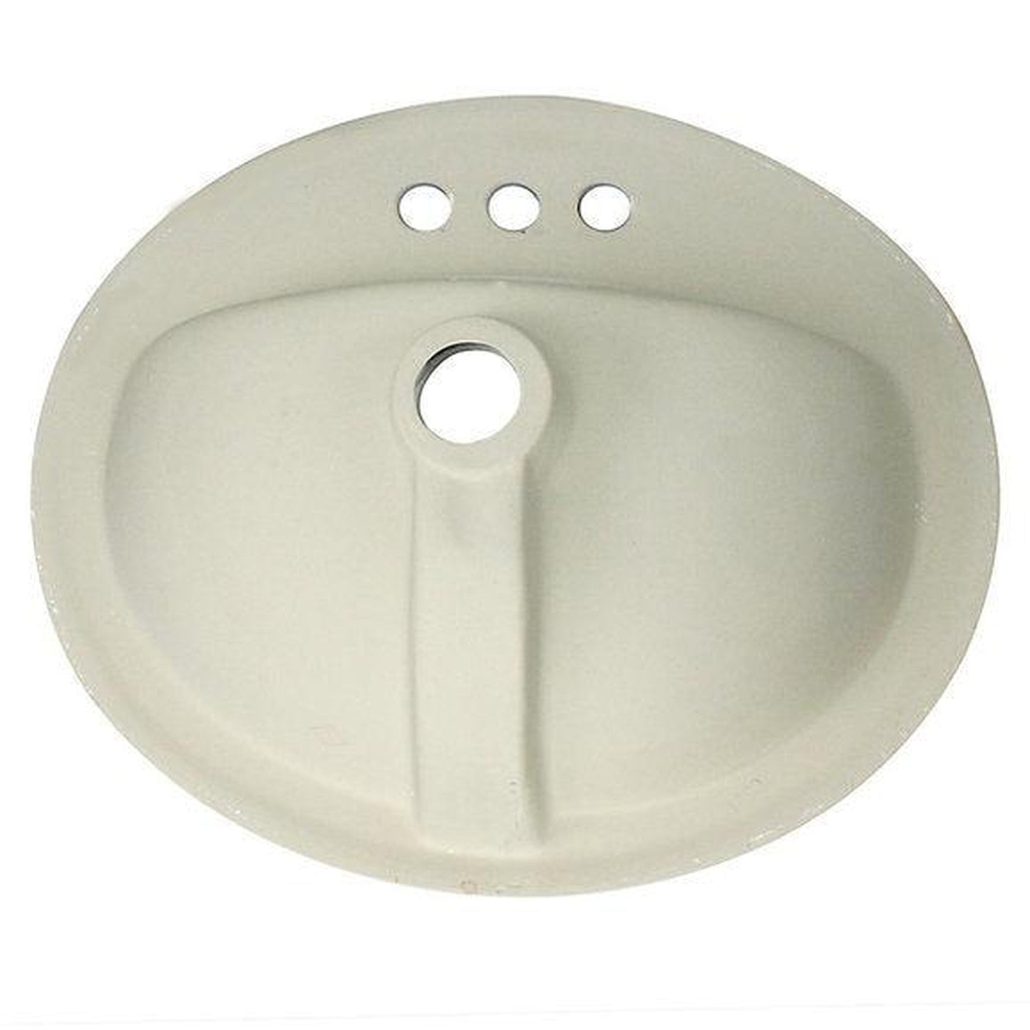 Nantucket Sinks Great Point 21" Oval Drop-In Porcelain Enamel Glazed White Ceramic Vanity Sink