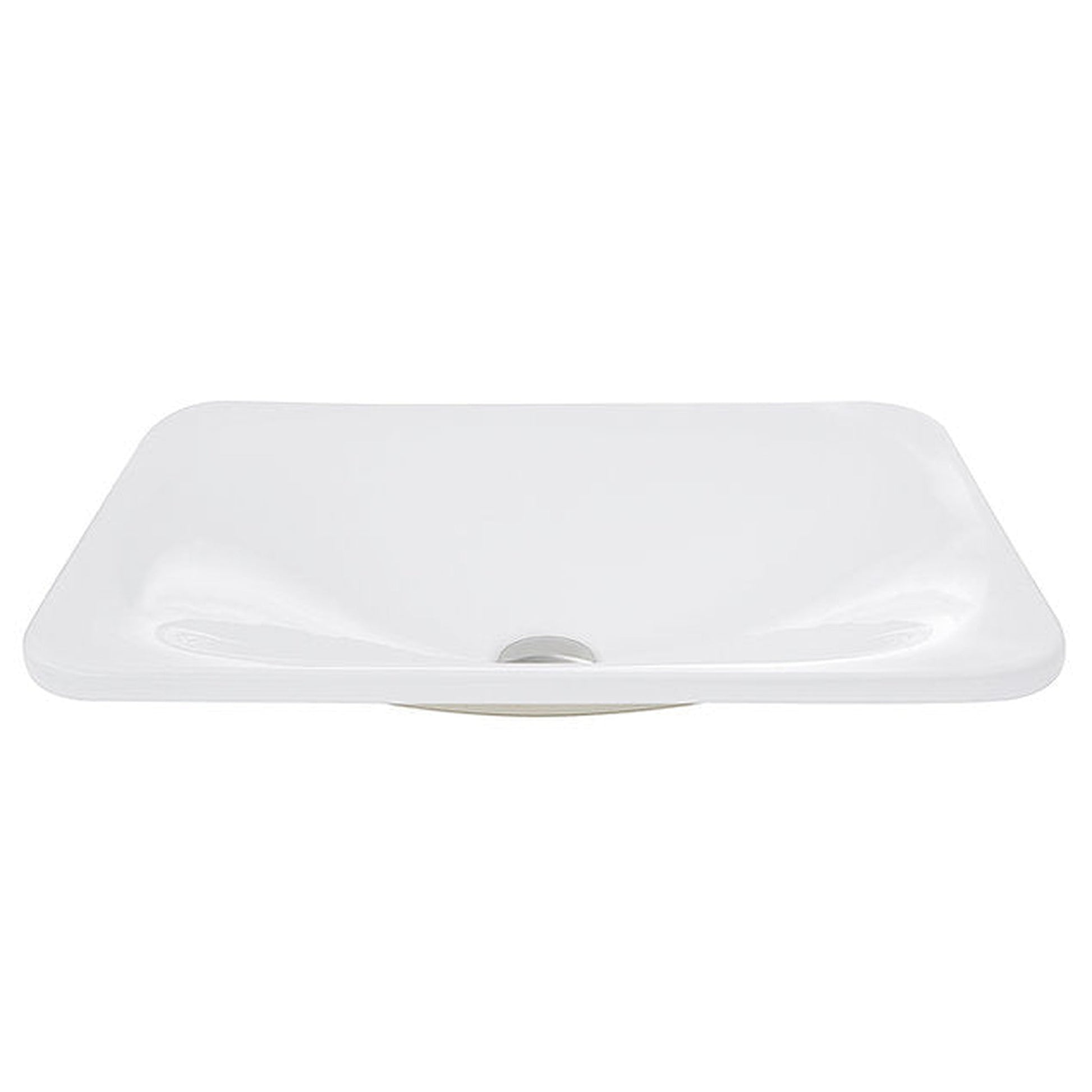 Nantucket Sinks Great Point 21" Rectangular Drop-In Porcelain Enamel Glazed White Ceramic Vanity Sink