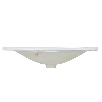 Nantucket Sinks Great Point 21" Rectangular Drop-In Porcelain Enamel Glazed White Ceramic Vanity Sink