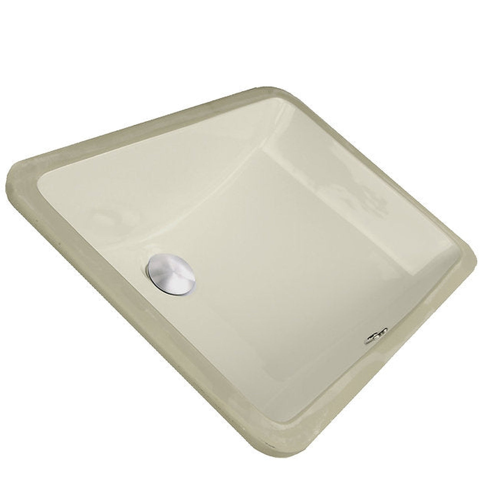 Nantucket Sinks Great Point 21" W x 15" D Rectangular Porcelain Enamel Glaze Undermount Ceramic Sink In Bisque With Oveflow