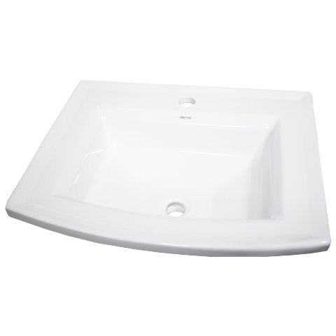 Nantucket Sinks Great Point 23" Rectangular Drop-In Ceramic Vanity Sink
