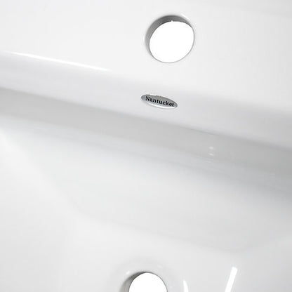 Nantucket Sinks Great Point 23" Rectangular Drop-In Ceramic Vanity Sink