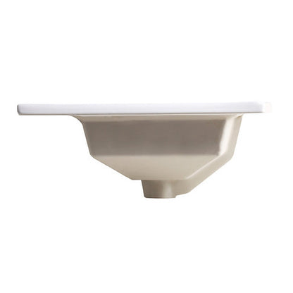 Nantucket Sinks Great Point 23" Rectangular Drop-In Ceramic Vanity Sink