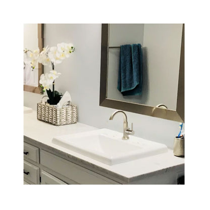 Nantucket Sinks Great Point 23" x 18.25" x 8.75" Rectangular Drop-In Ceramic Vanity Sink