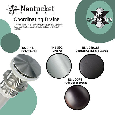Nantucket Sinks OVS2017 20" Matte Finish Hand Hammered Stainless Steel Oval Sink