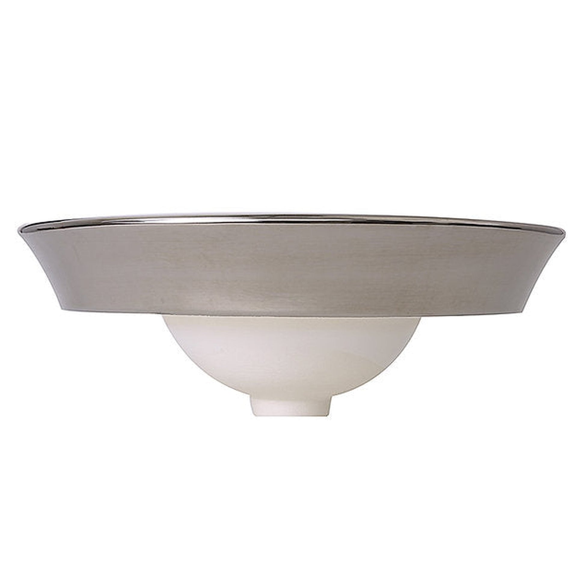 Nantucket Sinks Regatta 18" St. Malo Italian Fireclay Round Glazed White Platinum Semi Recessed Vanity Sink