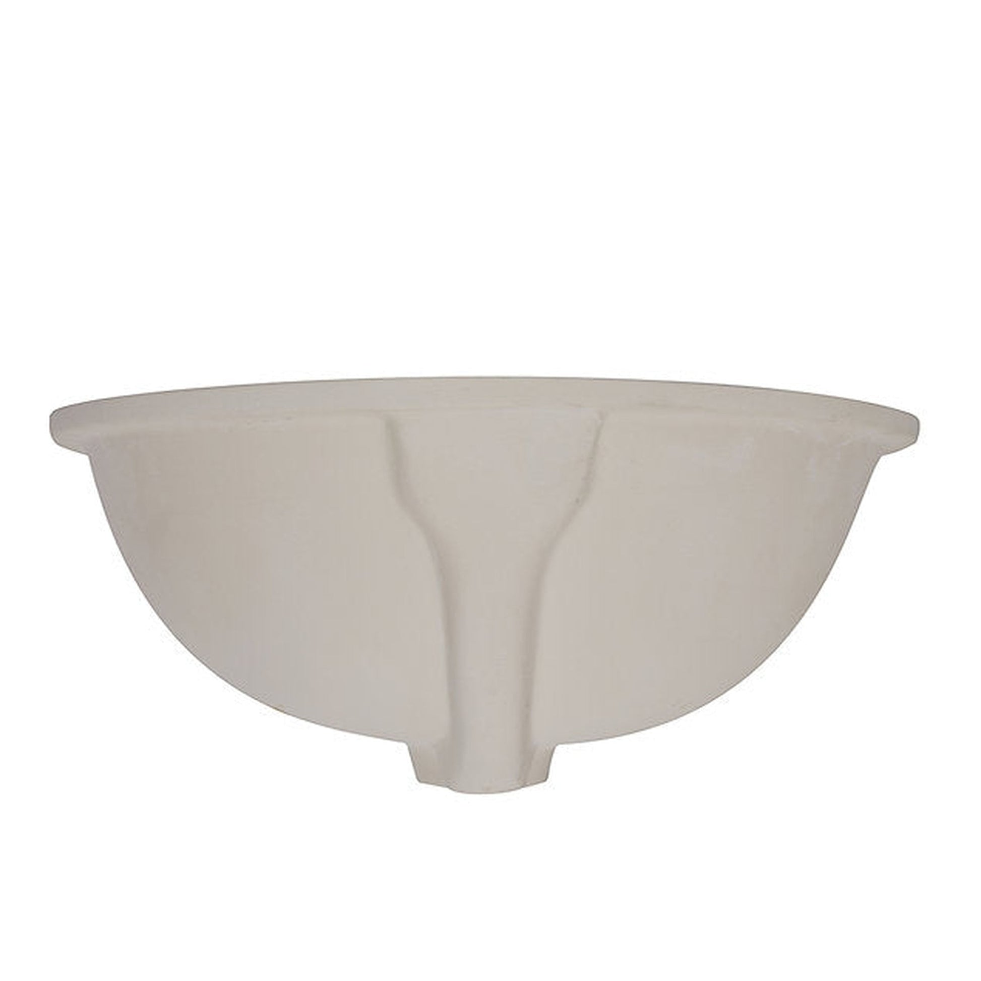 Nantucket Sinks Regatta 19 W" x 16" D Izola Italian Fireclay Oval Glazed White Platinum Undermount Vanity Sink