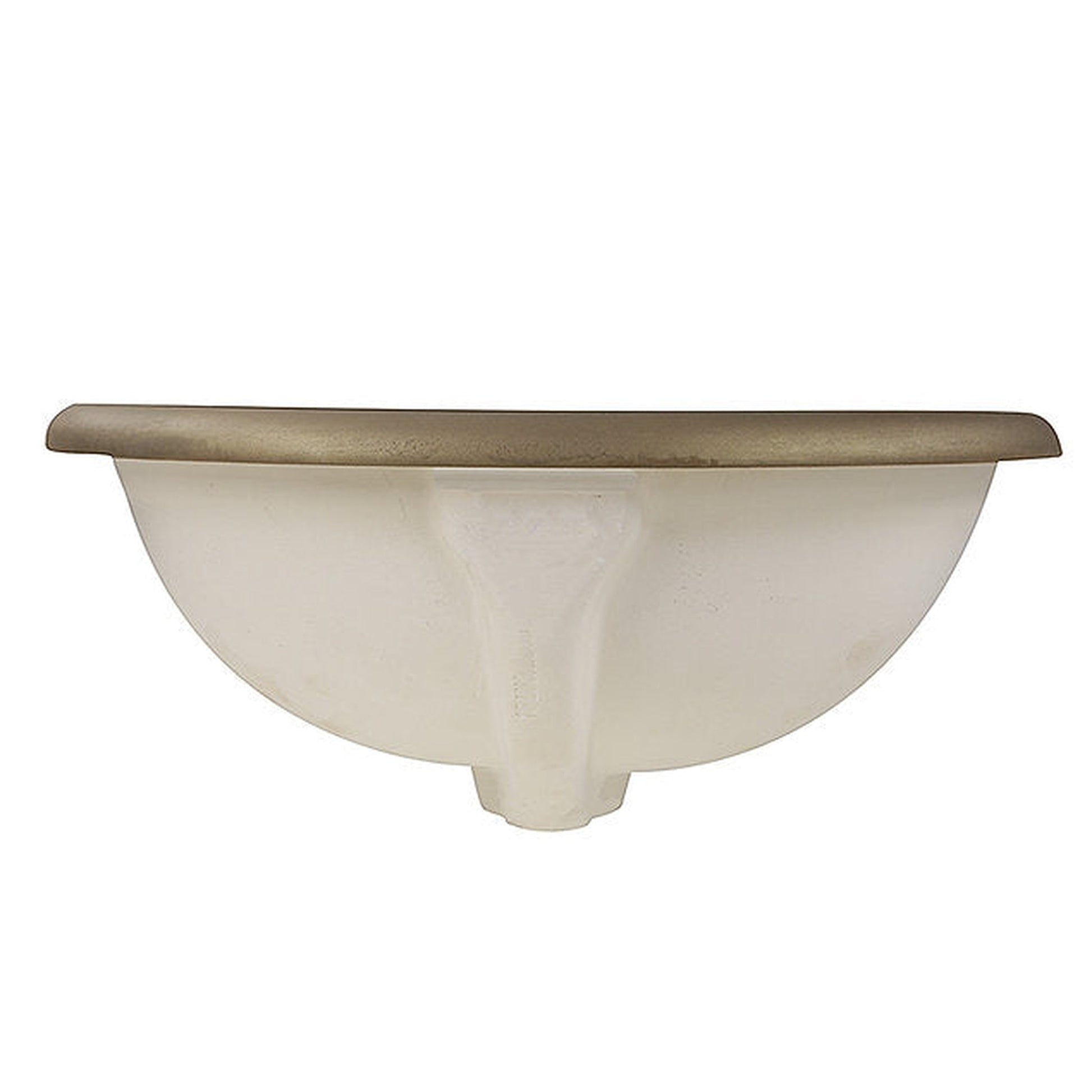 Nantucket Sinks Regatta 20" W x 16 D" St. Louis Italian Fireclay Oval Glazed Brown Drop-In Vanity Sink With Overflow