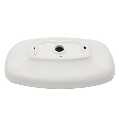 Nantucket Sinks Regatta 25 W" x 15" D Portofino Italian Fireclay Oval Glazed White Vessel Vanity Sink