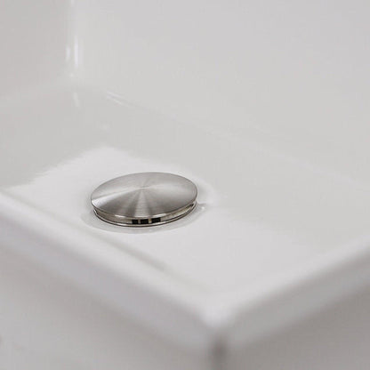 Nantucket Sinks Regatta 25" W x 17" D Cannes Italian Fireclay Rectangular Glazed White Semi Recessed Vanity Sink