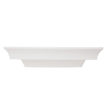 Nantucket Sinks Regatta 25" W x 17" D Cannes Italian Fireclay Rectangular Glazed White Semi Recessed Vanity Sink