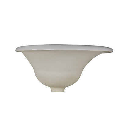 Nantucket Sinks Regatta 25" W x 18" St. John Italian Fireclay Drop-In White and Gold Oval Vanity Sink