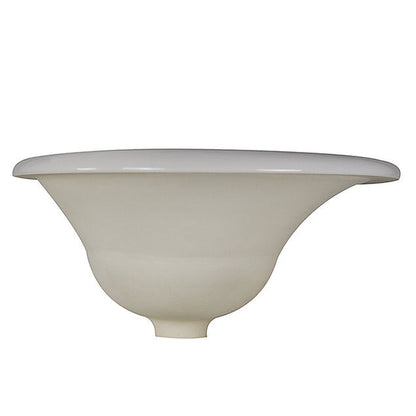 Nantucket Sinks Regatta 25" W x 18" Tortala Italian Fireclay Drop-In White Oval Vanity Sink