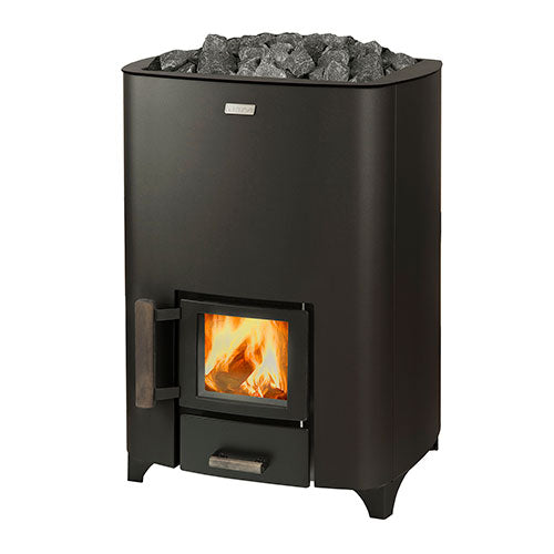 Narvi NC Black Wood-Burning Sauna Stove - For sauna rooms from 353 to 848 cubic feet