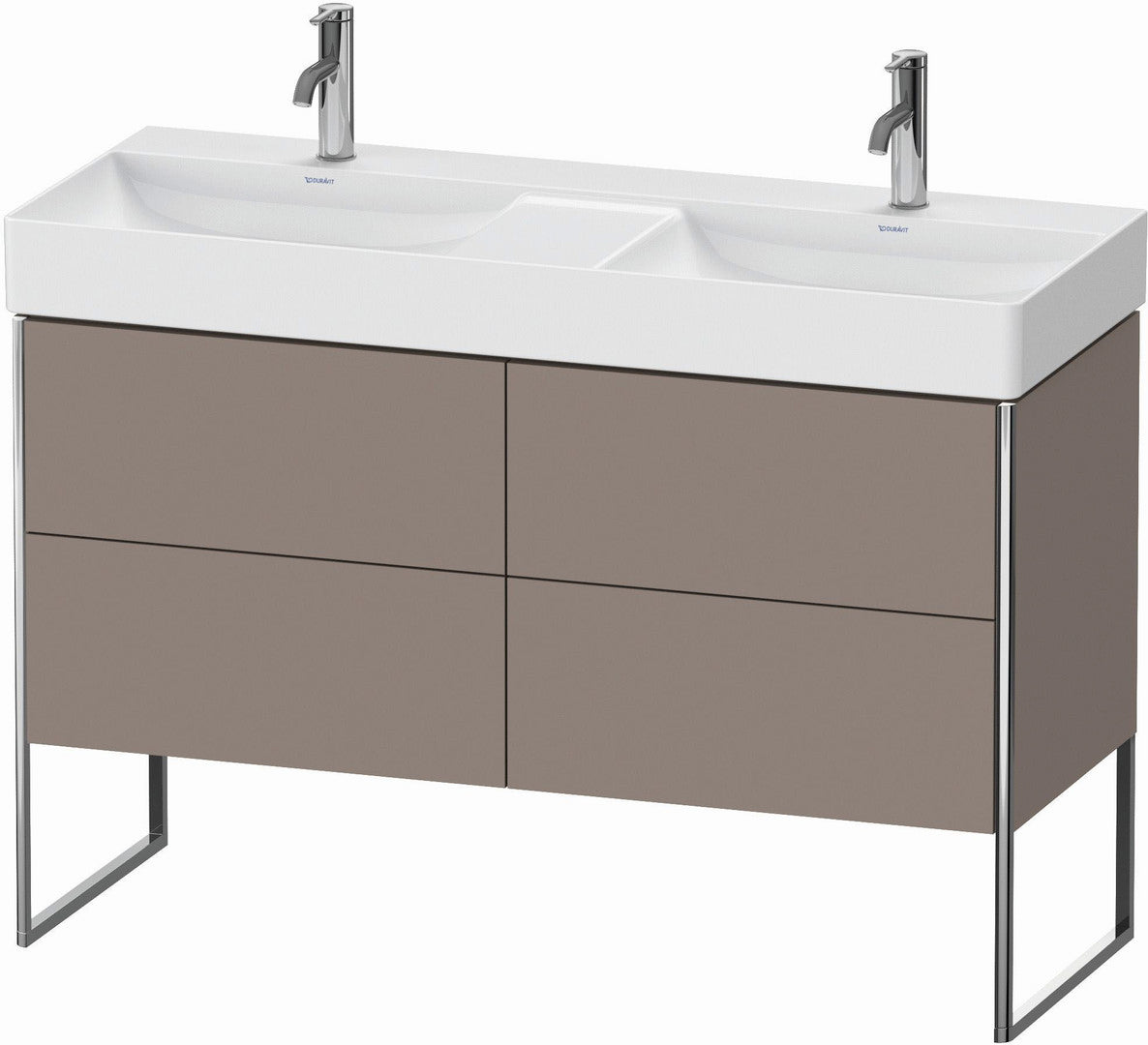 Duravit XSquare 47" Basalt Four Drawer Floorstanding Vanity Unit (XS445604343)