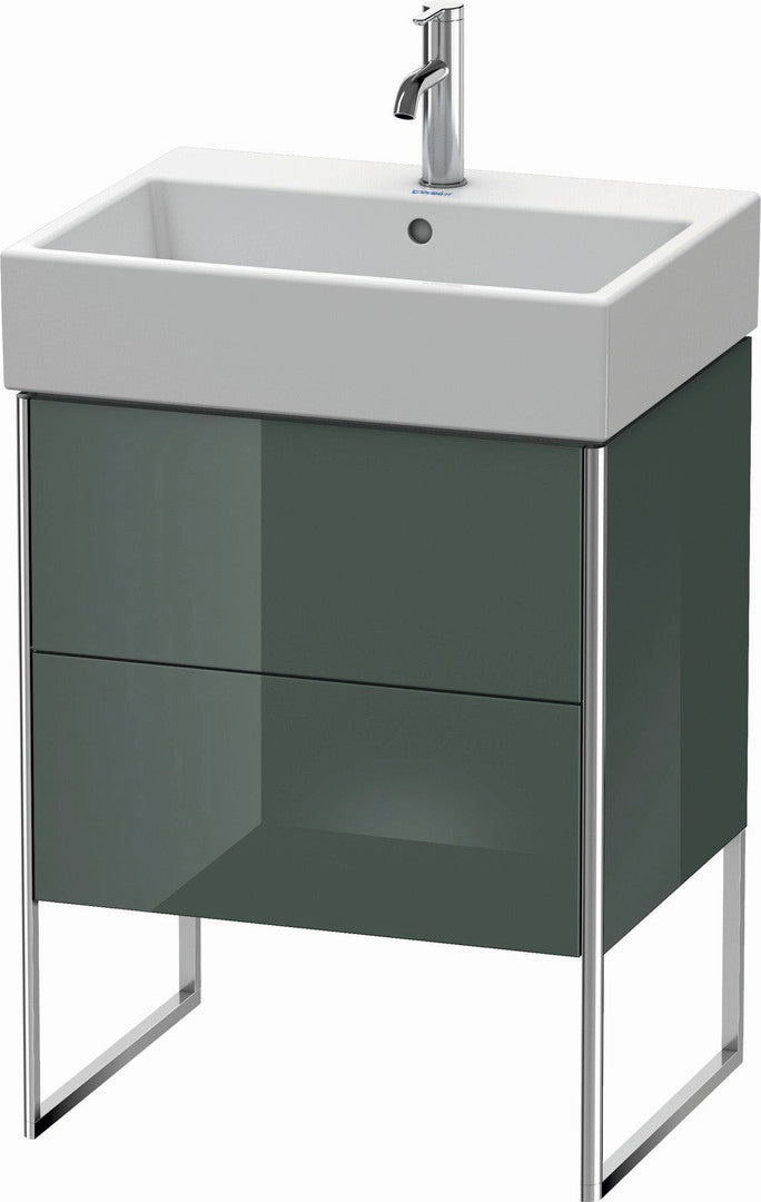 Duravit XSquare 23" Dolomite Gray Two Drawer Floorstanding Vanity Unit (XS447303838)