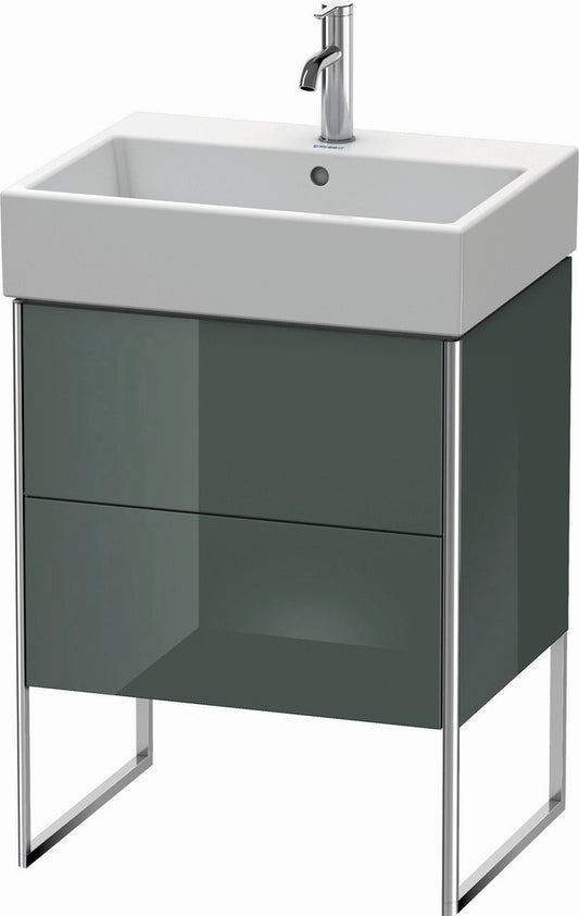 Duravit XSquare 23" Dolomite Gray Two Drawer Floorstanding Vanity Unit (XS447303838)