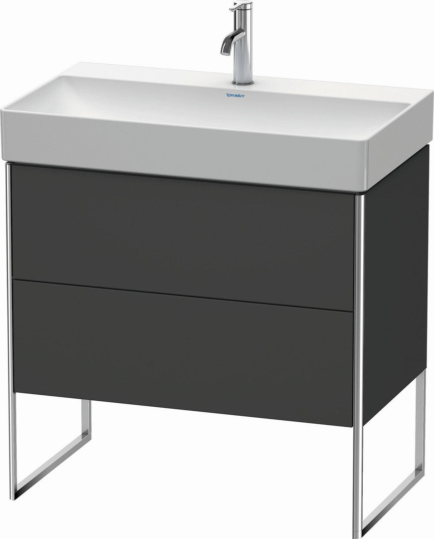 Duravit XSquare 31" Graphite Two Drawer Floorstanding Vanity Unit (XS444304949)