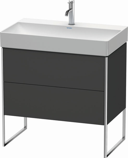Duravit XSquare 31" Graphite Two Drawer Floorstanding Vanity Unit (XS444304949)