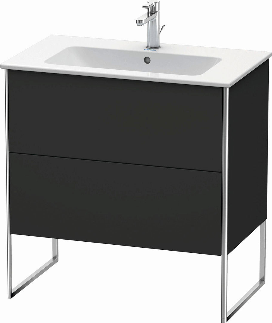 Duravit XSquare 32" Graphite Two Drawer Floorstanding Vanity Unit (XS444608080)