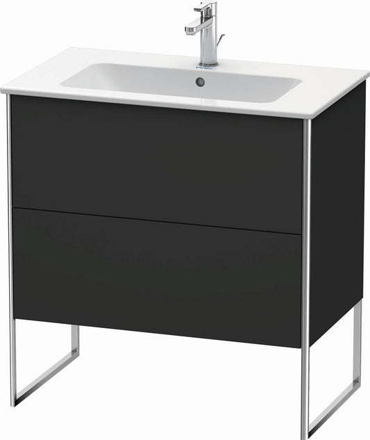 Duravit XSquare 32" Graphite Two Drawer Floorstanding Vanity Unit (XS444608080)