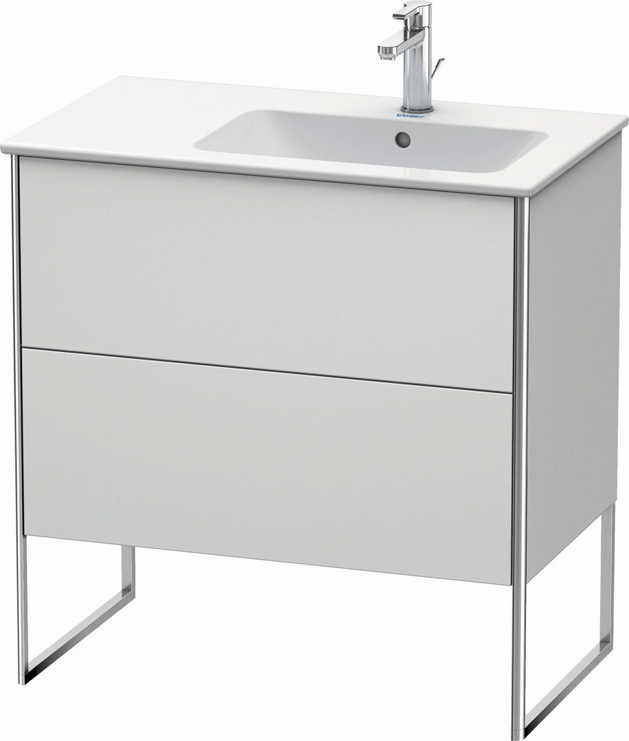 Duravit XSquare 32" White Satin Matt Two Drawer Floorstanding Vanity Unit (XS445203636)