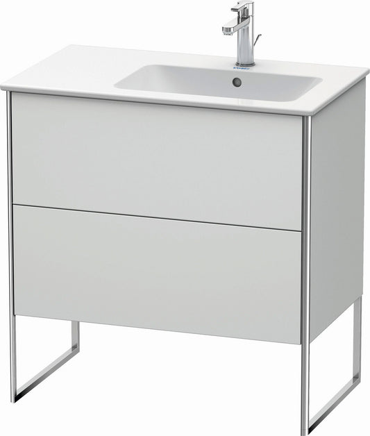 Duravit XSquare 32" White Satin Matt Two Drawer Floorstanding Vanity Unit (XS445203636)