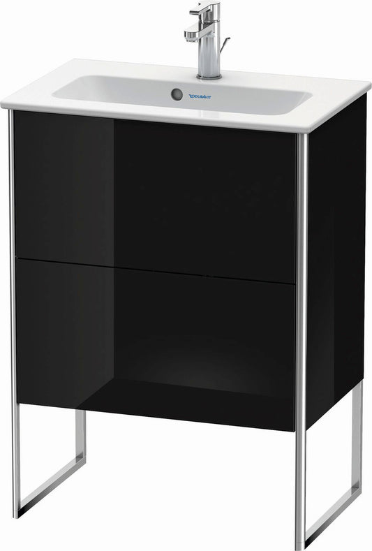 Duravit XSquare 24" Black Two Drawer Floorstanding Vanity Unit (XS445404040)