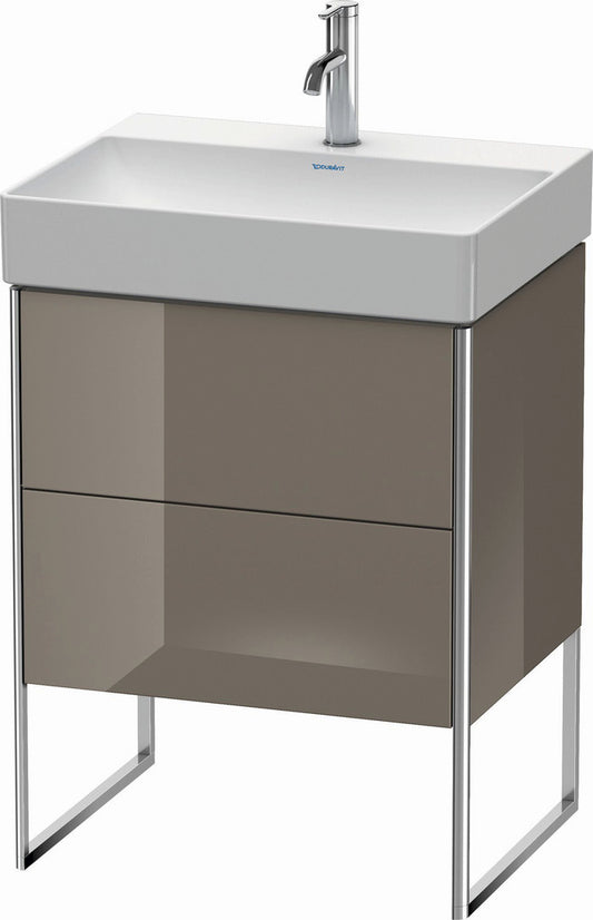 Duravit XSquare 23" Flannel Gray Two Drawer Floorstanding Vanity Unit (XS444208989)