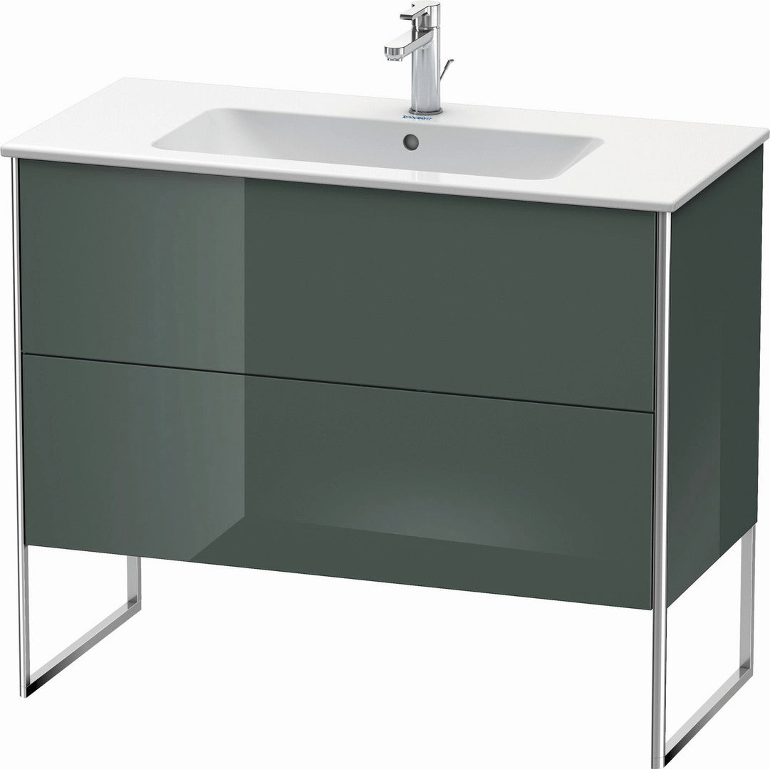 Duravit XSquare 40" Dolomite Gray Two Drawer Floorstanding Vanity Unit (XS444703838)